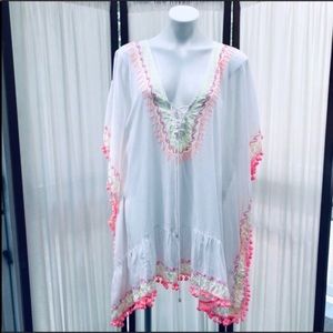 Beach PomPom Boho Swim Coverup